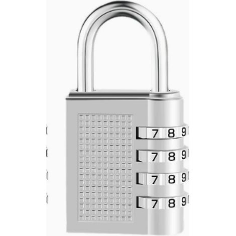 2 cadenas à combinaison Divers accessoire de portail, 4 chiffres, corps en alliage de zinc, anses en acier trempé, étanche, pour portails et abris de jardin (1/5)