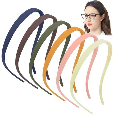 Pièces - Bandeaux - Bandeaux fins pour femmes - Diadème - Accessoires pour cheveux - Plastique - 14.5121.2cm - 6 Couleurs - Antidérapant & Confortable - Léger - Convient aux porteurs de lunettes Usage (1/5)