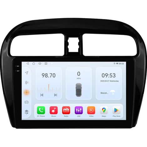 Autoradio, touchscreen, integrazione smart, compatibile con Mitsubishi Mirage Space Star 2012-2023, Snapdragon 6115, GPS, RDS, DSP, QS6 8-core, 6GB, 64GB (1/2)