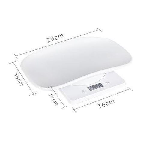 Mini balance électronique pour animaux de compagnie - blanc, 10kg/1g, 295x206x58m, 1pc (1/4)