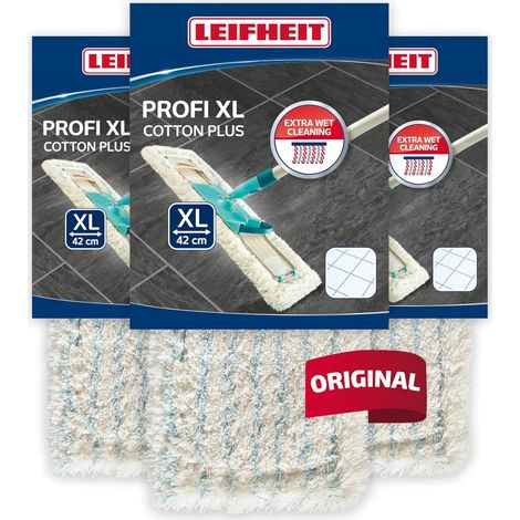 Lot de 3 Housse Balai à Plat, Coton Plus, Fibres Absorbantes, Pour Carrelage et Sol en Pierre (1/5)