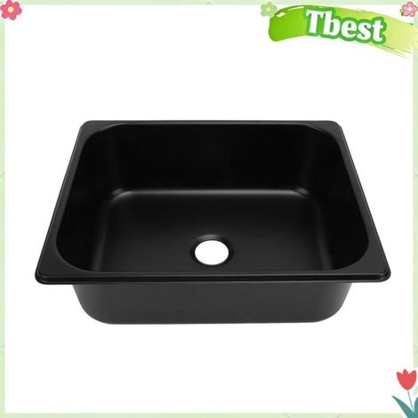 Évier de camping-car carré en acier inoxydable 304, lavabo de cuisine et de salle de bains avec sortie de 40 mm pour bateau, (1/4)