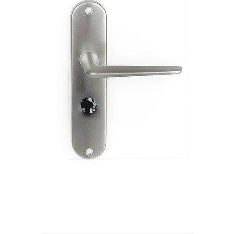 Manilla de puerta KLOSE besser con placa de aluminio «Mini»  Condamnation sans voyant