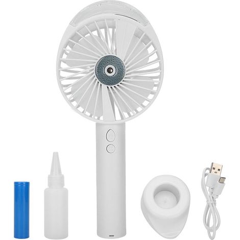 Mini ventilador humidificador de escritorio KZQ, pulverizador de niebla refrigerante, blanco (1/4)