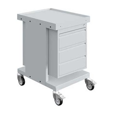 Werkstattwagen hellgrau - 3 Schubladen - Tragkraft 150 kg - W020070024-GC