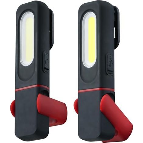 [JAMAIS UTILISÉ] Wigearss Lot de 2 lampes torches magnétiques rechargeables USB pour atelier, lampe LED COB portable (1/5)