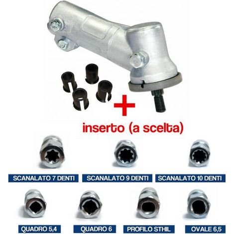 COPPIA CONICA UNIVERSALE PER DECESPUGLIATORE COMPLETA DI INSERTO PROFES 25108V SCANALATO 7 DENTI (26271)