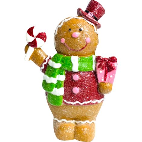 Dekofigur Pfefferkuchenboy 17 x 11,5 x 5,5 cm bunt Weihnachtscharaktere