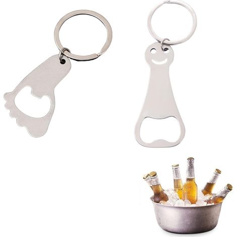 Lot de 2 ouvre-bouteilles, mini ouvre-bouteille, ouvre-bouteille porte-clés, ouvre-bouteille multifonctionnel