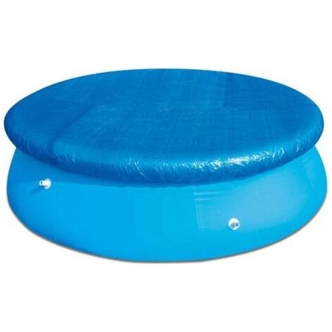 Bâche de piscine ronde imperméable avec attaches de corde, résistante à la poussière, facile à installer pour piscines gonflables - Bleue - 183 cm