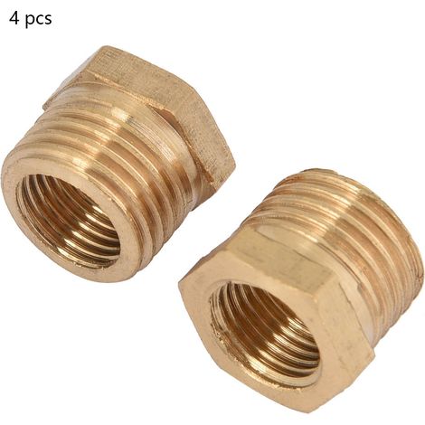 Raccord Réducteur En Laiton - Adaptateur Hexagonal 1/8 Pouces Vers 1/4 Pouces - Pour Tuyaux Et Systèmes De Plomberie - Ensemble De 4 Pièces (1/5)