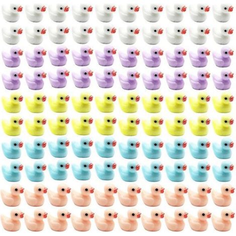 Lot of 100 mini resin ducks for a fairy garden