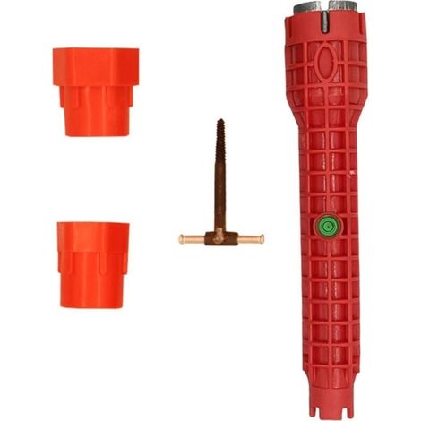 Outil multifonctionnel d'installation de robinetterie, clé pour robinet d'évier, pour toilettes, salle de bain et cuisine (kit 8 en 1). (1/5)