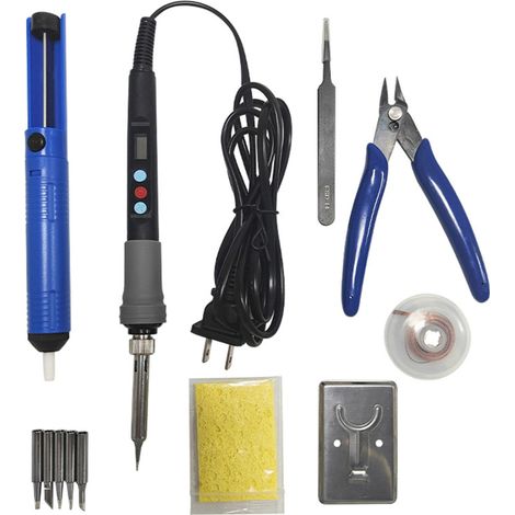 Fer à souder 90 W à affichage numérique, chauffe rapide réglable, fer à souder portable haute puissance, outils de soudage d'entretien avec affichage LCD et régulation de la température. (1/5)