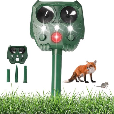 Répulsif Chat Ultrason, Repulsif Chat Exterieur Ultrason, Étanche Répulsif Chat Répulsif avec Détecteur de Mouvement pour Anti Chats Chiens Souris Ratons (1/5)
