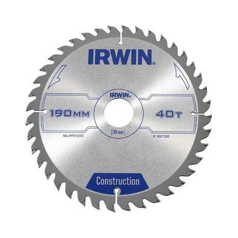 Irwin - Disco sierra circular 190mm/40t