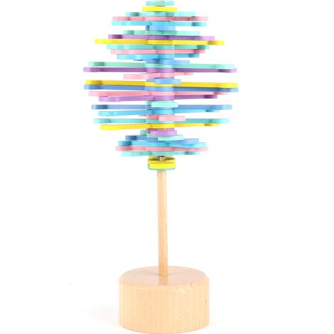 Jouet en Bois Anti-Stress pour Enfants - Baguette de Détente Colorée Macaron - Décoration Ludique