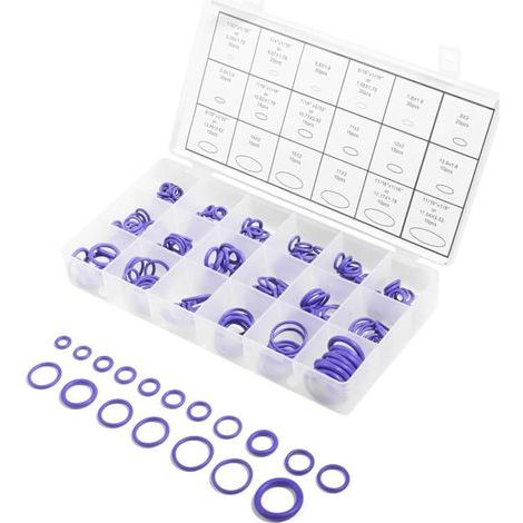 270PCS Car Air Conditioning Seal, Rubber O-Ring, O-Ring, O-Rings, Rubber Hose Seal, Suitable for Automotive Air Conditioning Duct Repair (1/5)