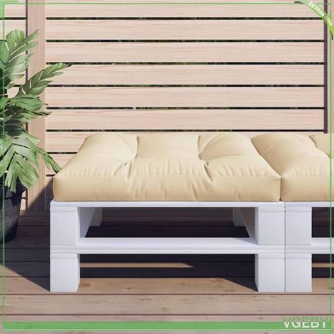 360472 Coussin de canapé palette beige 70x70x12 cm (1/5)