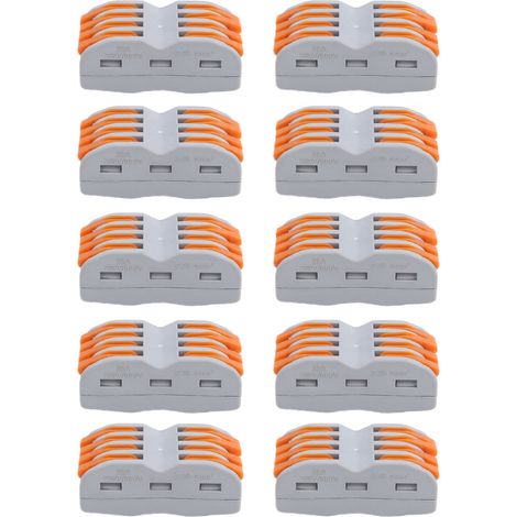 10Connecteurs de fils compacts SPL-4, bloc de jonction rapide par levier, lot de 10 pièces (1/5)