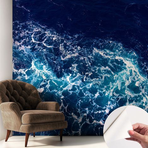 Fotomurale adesivo stickers - per camera da letto - per corridoio - decorazione casa moderna Onde marine 250x250 cm (1/5)
