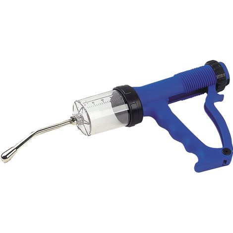 Pistolet doseur 70 ml – Corps ABS robuste – Cuve en copolyester transparente – Réglage des doses par vis – Poignée ergonomique – Demaplast (1/2)