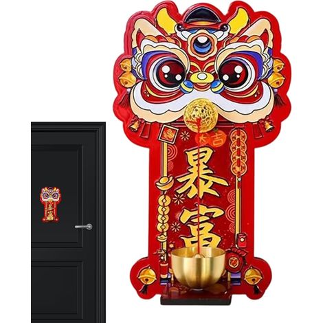 Glocke für Tür chinesisches Neujahrs Löwen Holzdekor