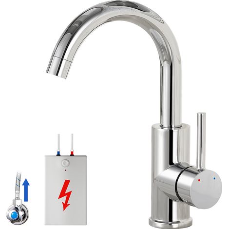 Niederdruck Wasserhahn Küche Armatur 360° Schwenkbar Küche Mischbatterie Einhebelmischer für Wasserboiler konzipiert, für Küche/Badezimmer (1/5)