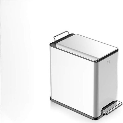de basura para cocina pedal de acero inoxidable con tapa (1/5)