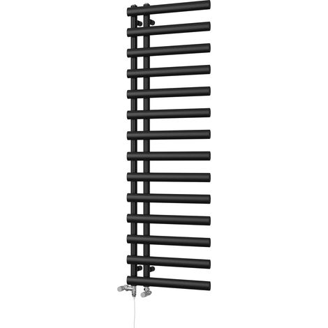 Elyan - Black Dual Fuel Towel Rail H1592mm x W500mm Standard (1/3)