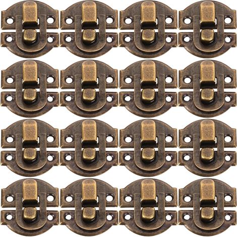 Loquet à Bascule Vintage en Fer 27x30mm, Lot de 30 Pièces Loquet à Boucle Vintage pour Boîtes, Style Ancien, Remplacement de Loquet Endommagé, Décoratif (1/5)