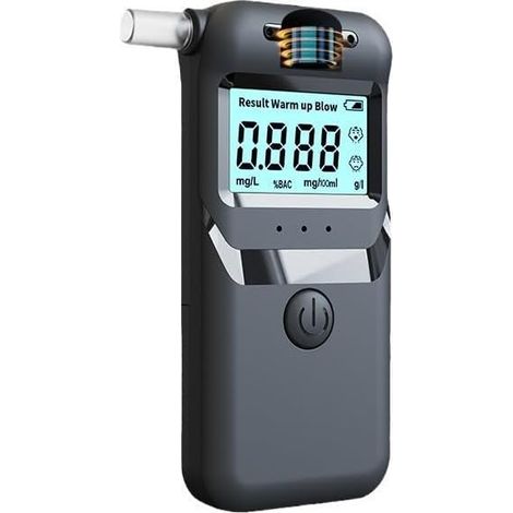 Alcootest portable pour voiture - Détecteur d'alcool numérique avec écran LCD, technologie semi-conducteur, design compact 120 x 56 x 17 mm (1/2)