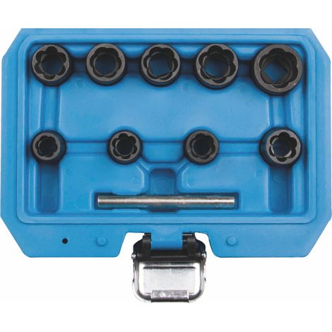 STILKER - Douilles twist 1/2" de 10 à 19mm pour écrous rouillés, abimés - coffret de 10 pcs - 71860