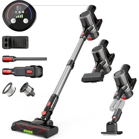 Aspirateur à Main sans Fil 650W + Brosse Animaux + Anti-Acariens - Moteur Brushless, Compact - Alovez