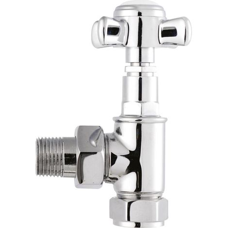 ANGLED VICTORIAN CROSS RADIATOR VALVES