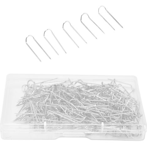 U-förmige Stecknadeln zum Patchworken und Nähen, Stoffbefestigungsnadeln, Heimdeko, 200 Stück à 23 mm pro Schachtel (1/5)