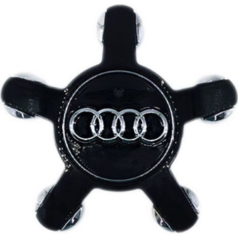 Lot de 4 cache-moyeux de roue pour Audi A3 A4L A5 A6L A8L Q3 Q5, 135 mm, noir (1/3)
