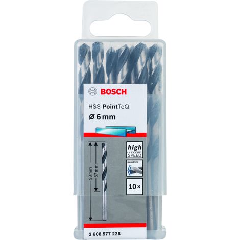 Broca para metal HSS-RPointTeQ DIN338 6.0x57x93 (10 uds.) BOSCH 2608577228