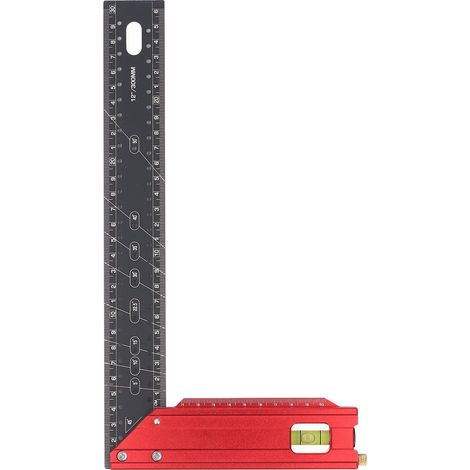 Spacnana Règle Multi-Angle, Règle à Angle Droit en Alliage d'aluminium avec Verrouillage d'Angle sécurisé et Conception Anti-chute pour Charpentiers et Ingénieurs 12 Pouces