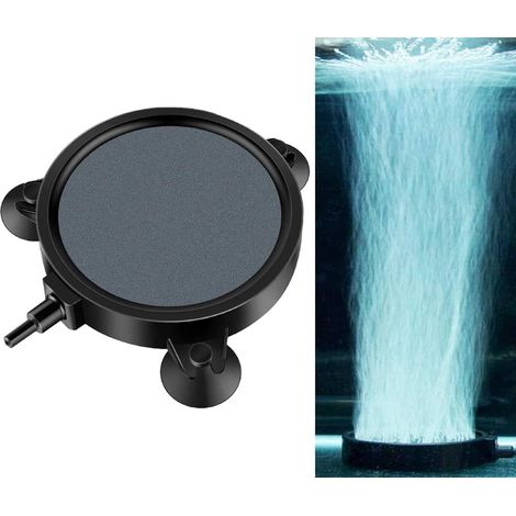 Pierre à Air d'Aquarium 10 cm – Disque en Céramique Ultra-Fine – Diffuseur d'Oxygène pour Aquarium, Bassin, Système Hydroponique – avec Ventouses (1/5)