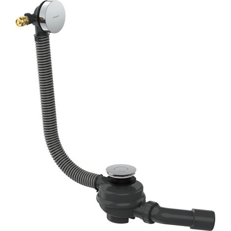 Hansgrohe Exafill - Set di scarico e troppopieno per vasca da bagno con riempimento, Push-Open, cromo 58130000 (1/5)