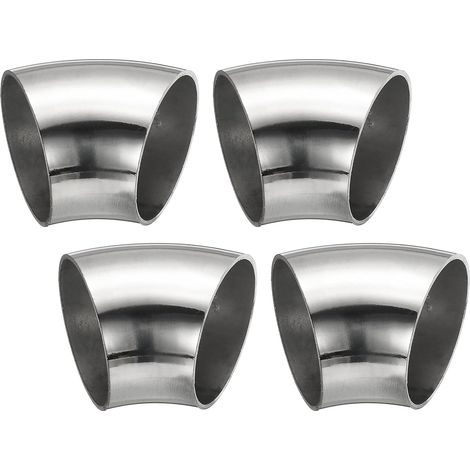 4pcs Coude À 45 Degrés Avec Mandrin, 60mm Diamètre Extérieur Acier D'Échappement Raccord De Tuyauterie Inoxydable 304 Pour Tuyau - 40 mm (1/5)