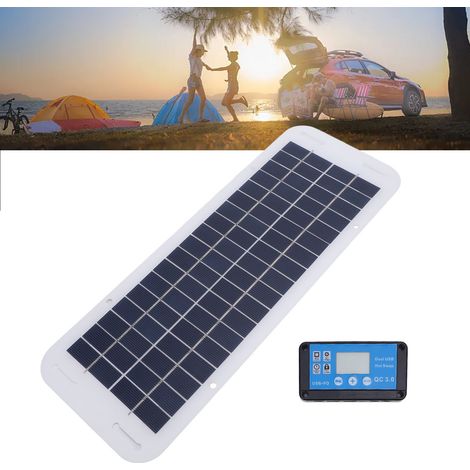 Panneau Solaire 30W avec Contrôleur Étanche 100A 18V pour Batterie de Voiture (1/5)
