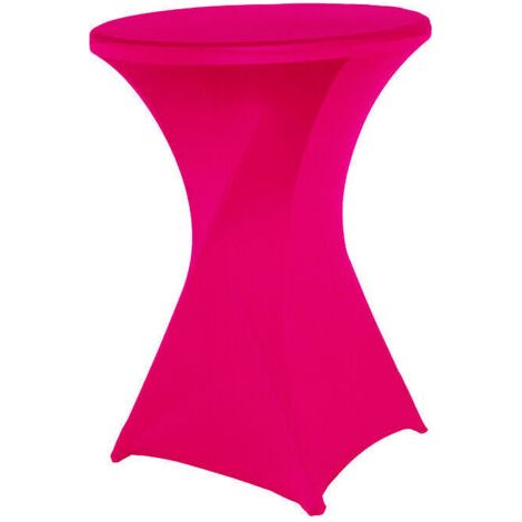 Housse de Table de bistrot - Mange Debout - Deco Cocktail - Stretch Spandex （rose rouge） 60cm×110cm (1/5)