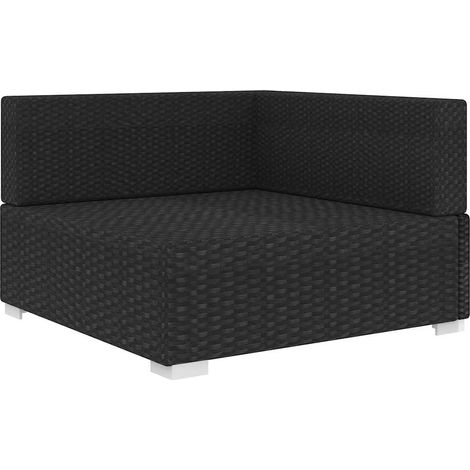 Maison Exclusive - Modular-Sofa-Eckteil 1 Stk. + Auflagen Poly Ra (1/5)