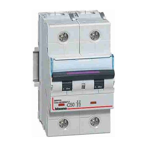 Interruptor automático modular BTIFX82C50 BTDIN500 2P curva C - In= 50A