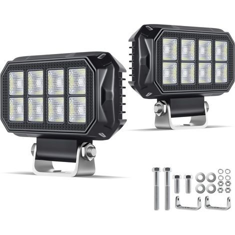 Set di 2 fari da lavoro a LED Antom, 172W, 6500K, 9-60V, impermeabili IP68, faretti aggiuntivi per trattori, ATV, appassionati di attività all'aperto, lavori notturni nei cantieri edili. (1/5)
