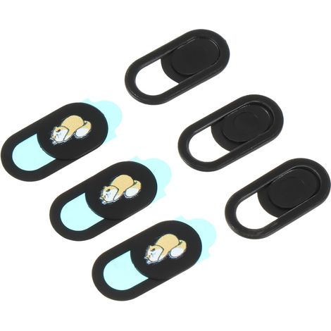 Cache-Webcam Coulissant pour Ordinateur Portable Motif Animaux, Design Ultra Fin en Abs Flexible, Lot de 6 Pièces pour Protéger la Vie Privée sur Laptops et Ordinateurs (1/5)
