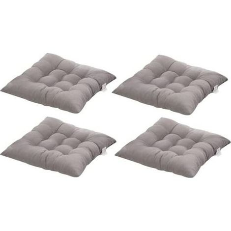 FENOPLASTICA4 Quadratische Stuhlkissen 40x40 Sitzkissen Heimdekoration Gestepptes Mattenkissen, Bequem und farbenfroh - Ideal für den Innen- und Außenbereich (Grau) (1/5)