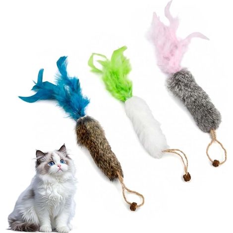 Catnip Toys, Rabbit Fur Toy for Cats Interactive, Apartment Kittens (1/5)